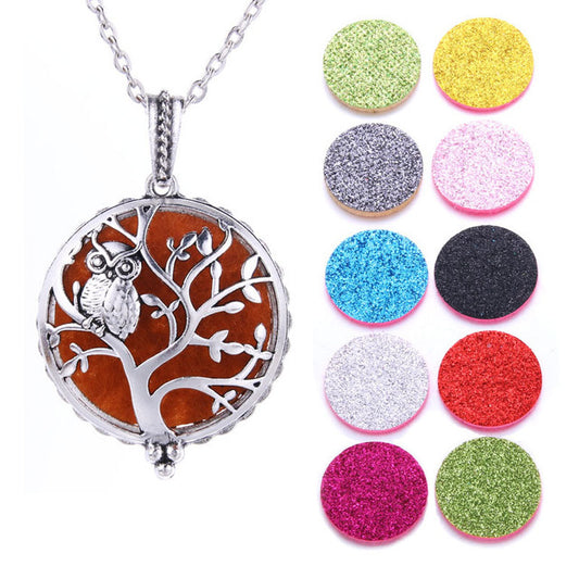 Collier Diffuseur Huiles Essentielles - Pendentif Papillon