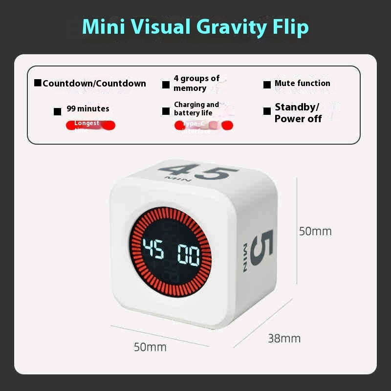 Minuteur Visuel Rechargeable - 4 Durées Personnalisables