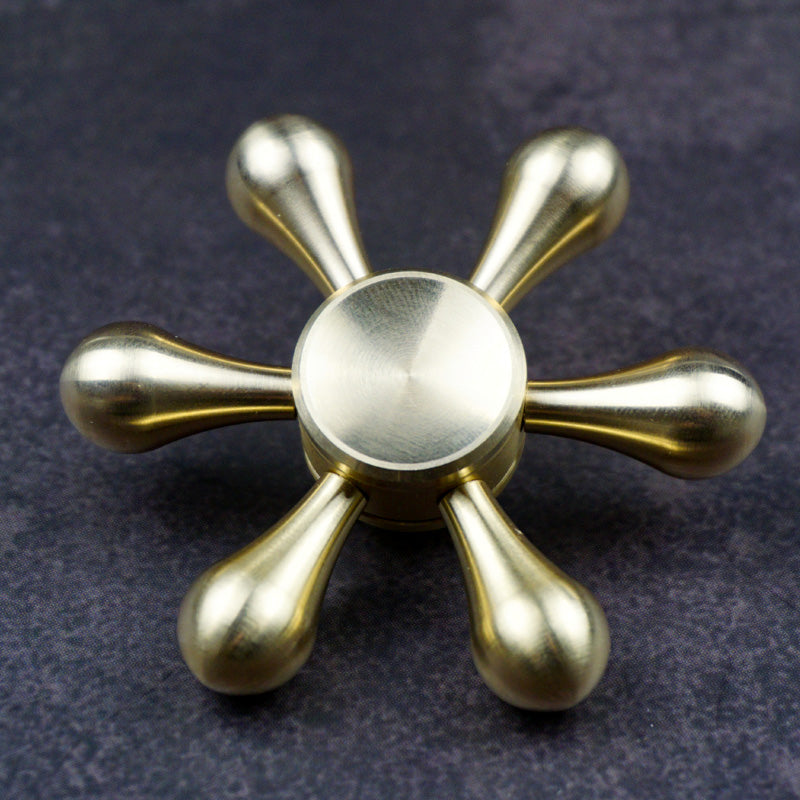 Gyroscope Cuivre Pur 6 Bras - Spinner Haute Vitesse EDC