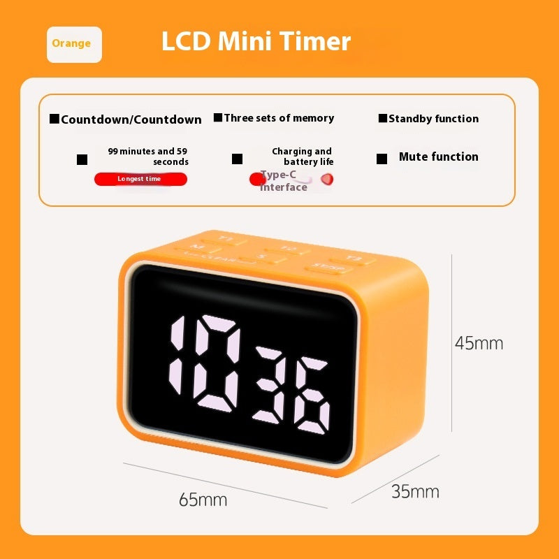 Minuteur LED Mini Rechargeable - Compact Coloré