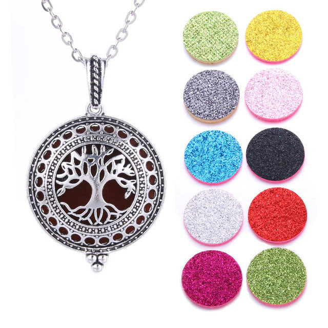 Collier Diffuseur Huiles Essentielles - Pendentif Papillon