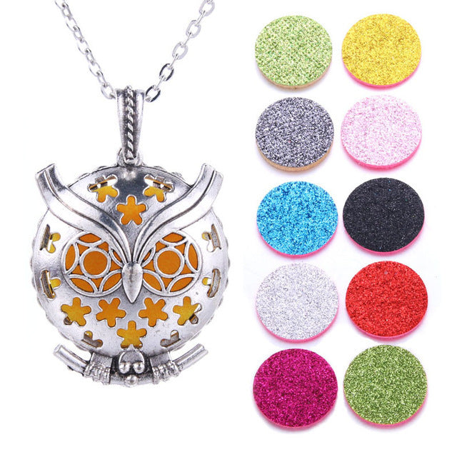 Collier Diffuseur Huiles Essentielles - Pendentif Papillon