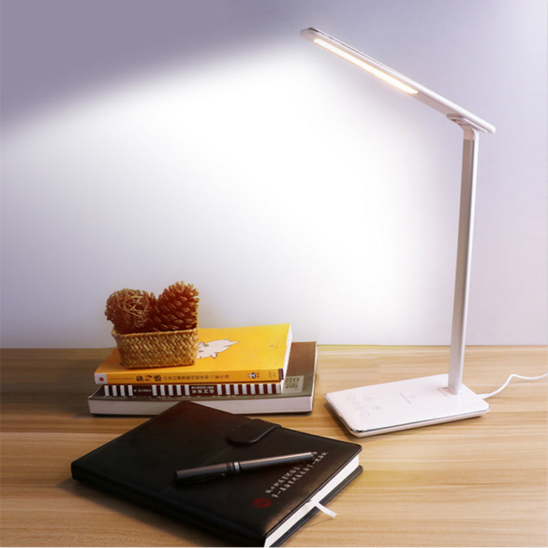 Lampe Bureau LED Pliable - Protection Yeux + Charge Sans Fil