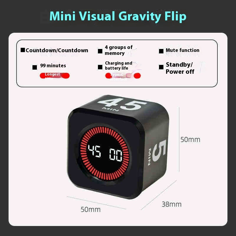 Minuteur Visuel Rechargeable - 4 Durées Personnalisables