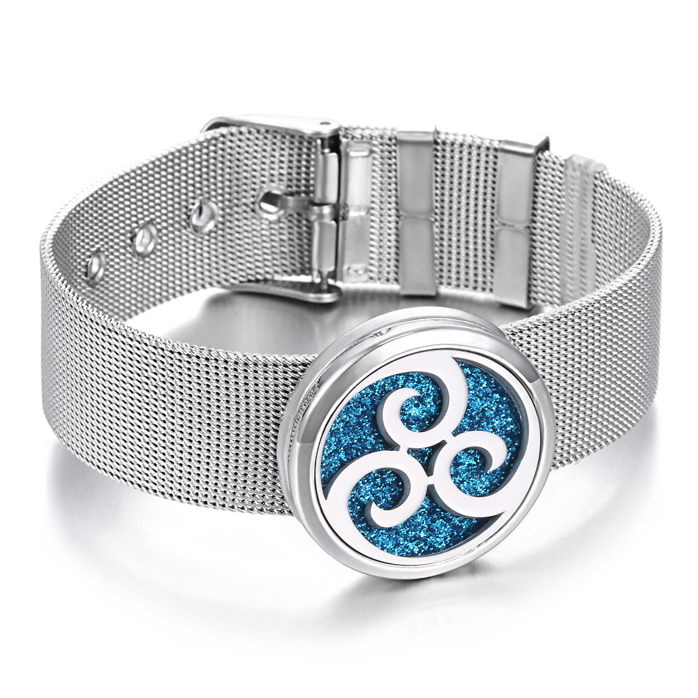 Bracelet Diffuseur Huiles Essentielles - Acier Inoxydable