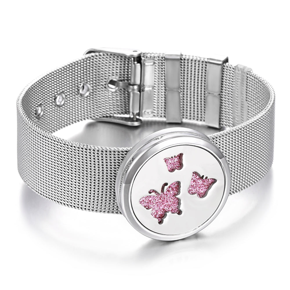 Bracelet Diffuseur Huiles Essentielles - Acier Inoxydable