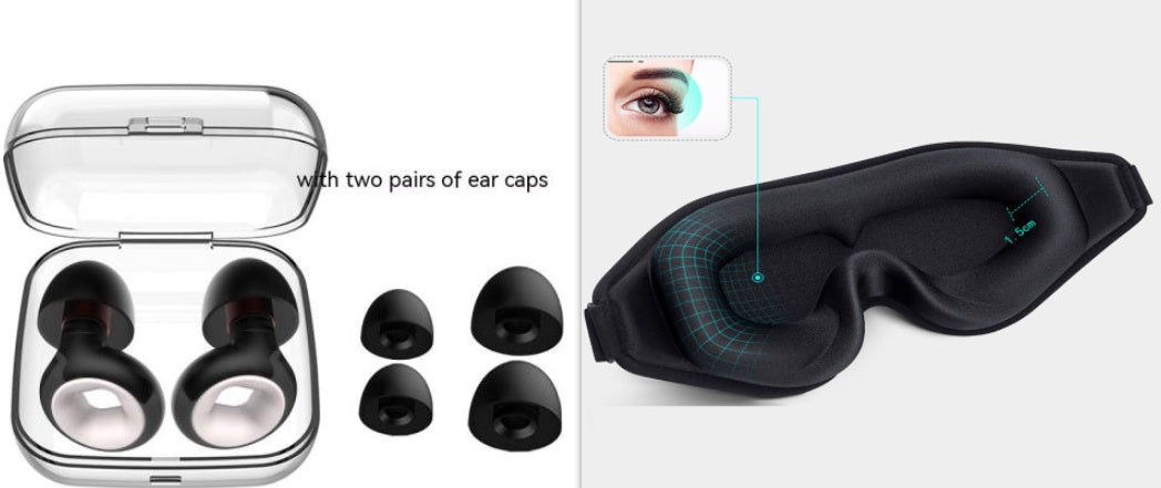 Bouchons d'Oreilles Plastique Anti-Bruit - Set Complet