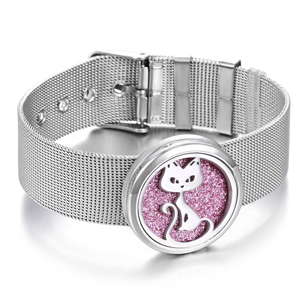 Bracelet Diffuseur Huiles Essentielles - Acier Inoxydable