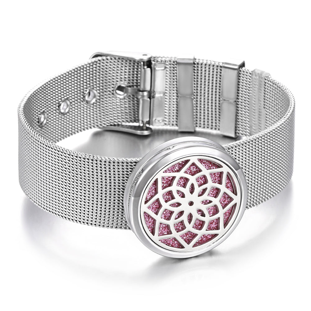 Bracelet Diffuseur Huiles Essentielles - Acier Inoxydable