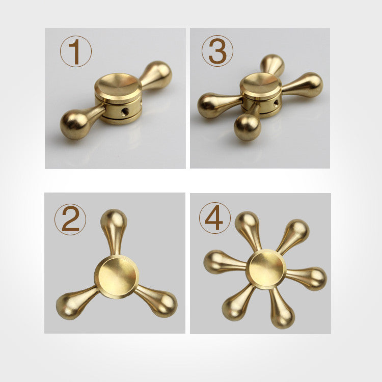 Gyroscope Cuivre Pur 6 Bras - Spinner Haute Vitesse EDC