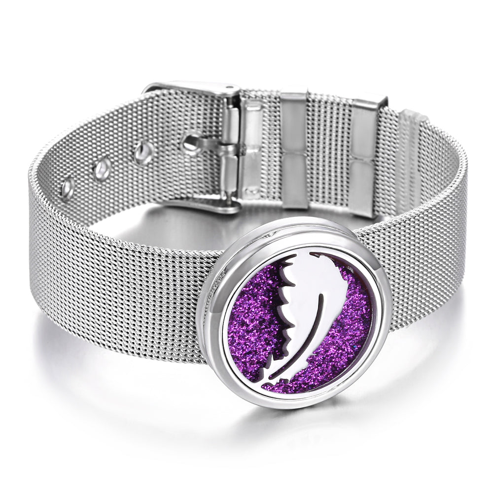 Bracelet Diffuseur Huiles Essentielles - Acier Inoxydable